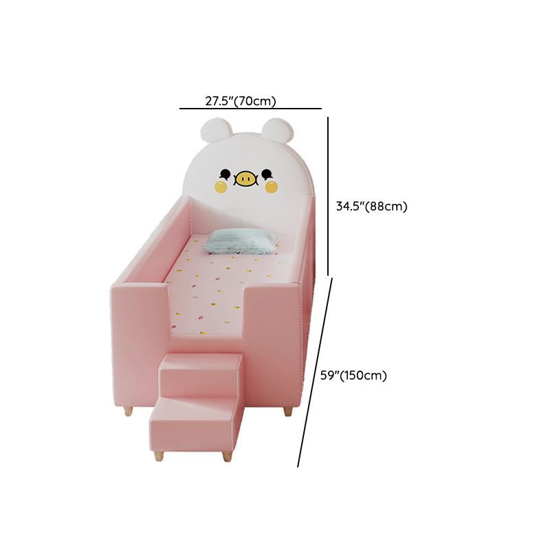 Pink Wood Crib Modern Mattress Included Nursery Bed with Storage