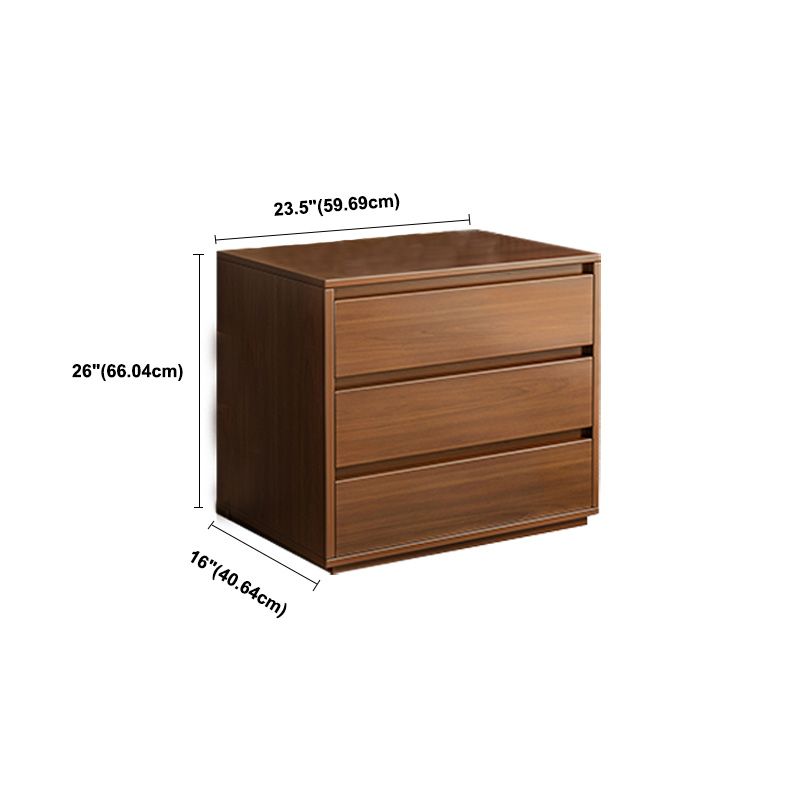 16" D Bedroom Wooden Storage Chest Dresser Modern Storage Chest in White and Brown