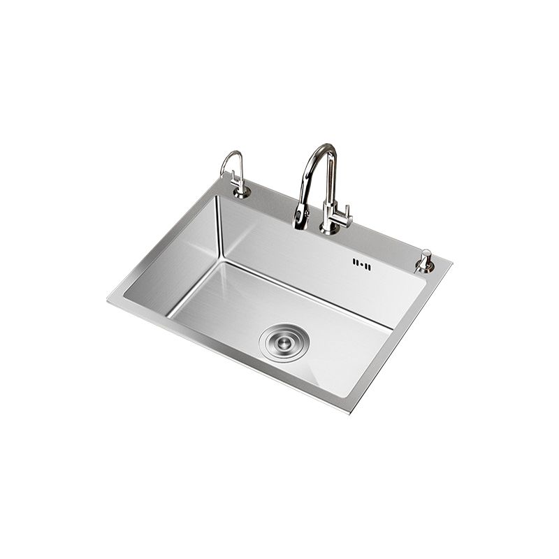 Stainless Steel Drop-In Kitchen Sink Single Bowl Sink with 3 Holes