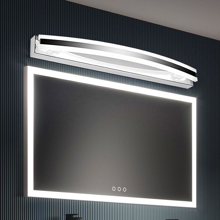 Modern Style Mirror Cabinet Bathroom Wall Lights Steel Linear Shade LED Ambient Vanity Lighting