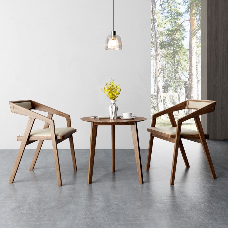 Dining Room Side Chairs Modern Solid Wood Arm Chair for Kitchen