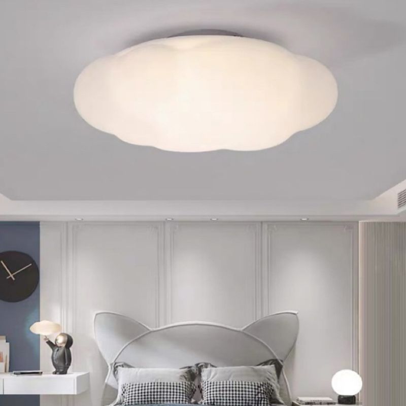 1 - Light Cloud Shape Flush Mount Light Modern Ceiling Flush in Ivory White