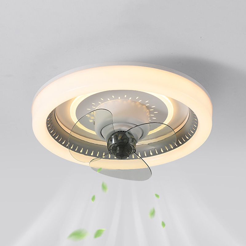 3-Blade LED Ceiling Fan Modernism Polish Finish Fan with Light for Room