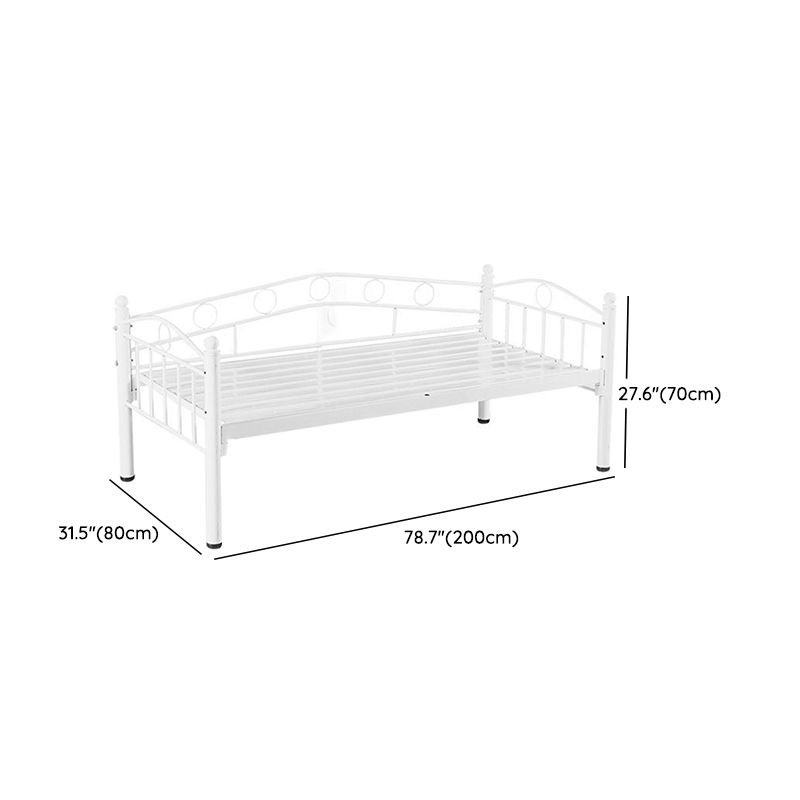 Scandinavian Style Open-Frame Kid Bed Ironcraft Daybed in White