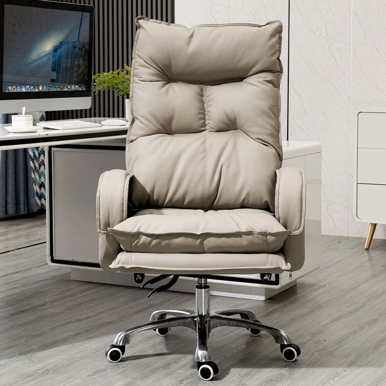 Contemporary Padded Arms Office Chair Height-adjustable Desk Chair for Office