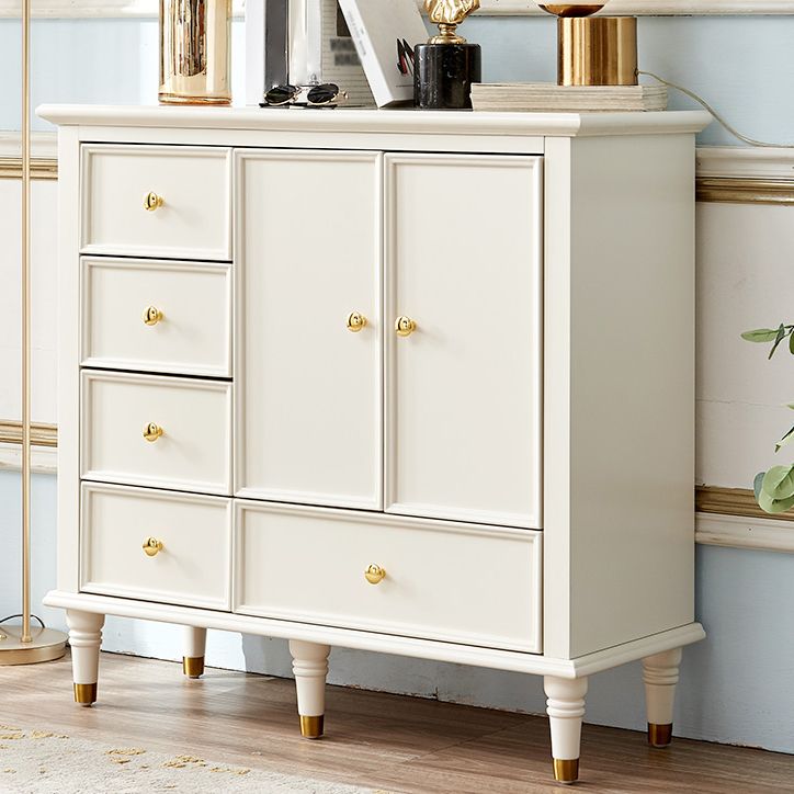 Modern Engineered Wood Buffet Sideboard 2-Door Dining Room Buffet Server in White