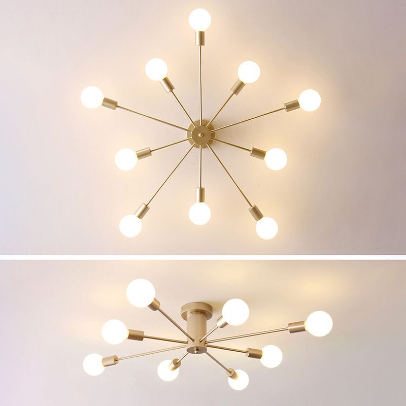 Sputnik Design Semi Flush Mount Leuchte Moderne Metall Semi Flush