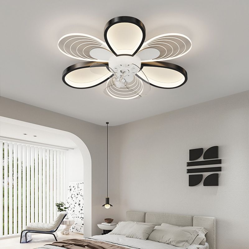 Metal Geometric Shape Ceiling Fan Modern Style Multi-Lights Ceiling Fans Fixtures