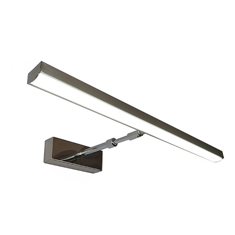 Arm Length Adjustable Minimalism LED Vanity Light Contemporary Style Stainless Steel Makeup Mirror Light with Acrylic Shade