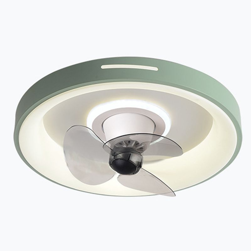 Modern Simple Ceiling Fan Lamp Circle Shape Ceiling Fan Light for Bedroom