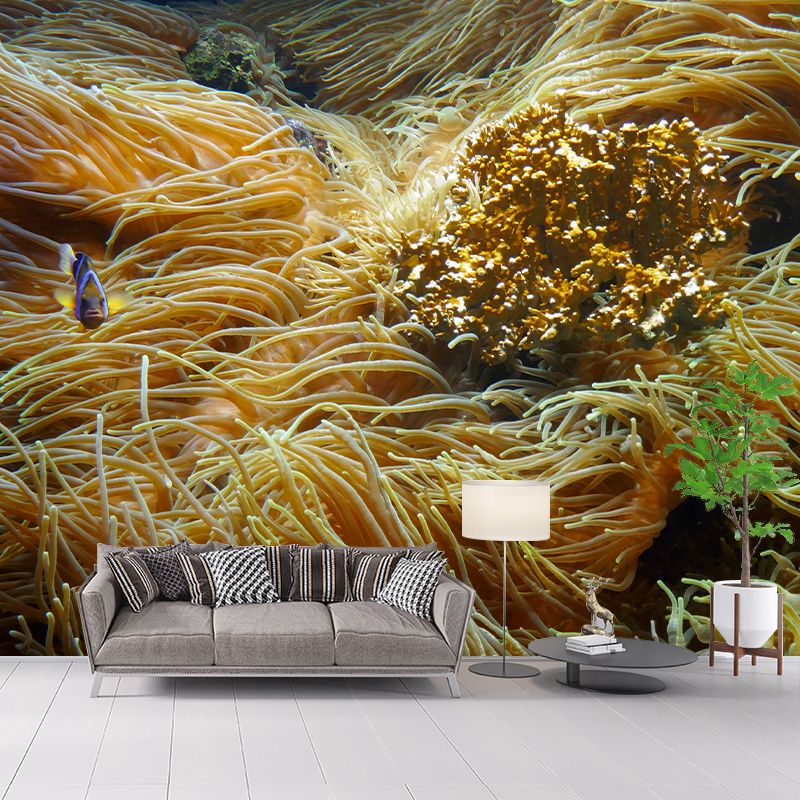 Attractive Wall Mural Coral Patterned Living Room Wall Mural