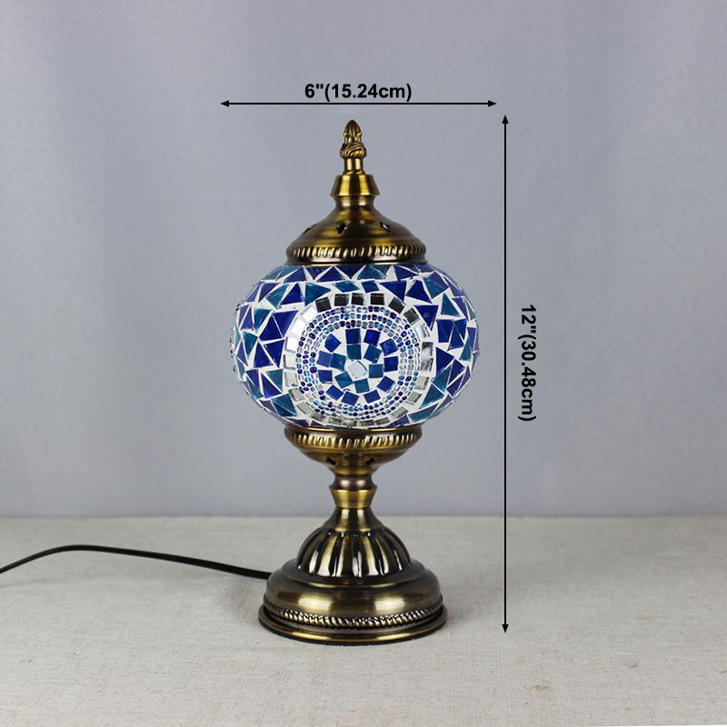 Southeast Asia Style Turkish Mosaic Desk Light Glass Lamp Shade Table Lamp Fixture