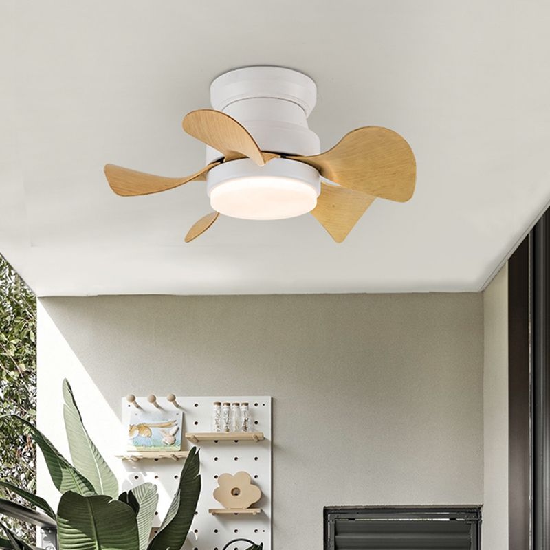 Metal Fan Shape Ceiling Fans Kid Style Single-Light Ceiling Fan Fixtures