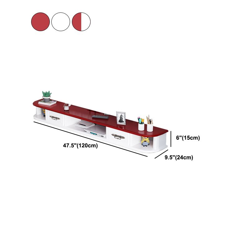 Modern Wall-mounted TV Stand Engineered Wood TV Cabinet with 2 Drawers