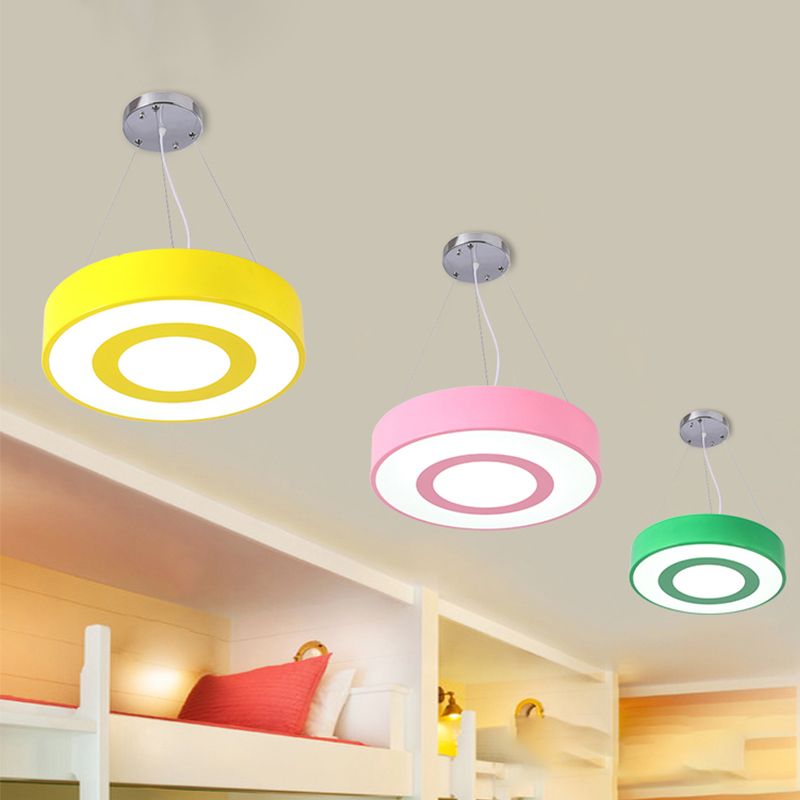 Macaron Colored Lollipop Hanging Light Kids Acrylic LED Pendant Light for Nursing Room