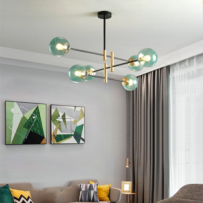 Contemporary Spherical Shape Pendant Chandeliers Glass Chandelier Lights