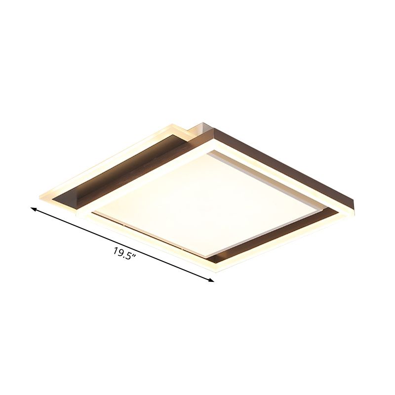 16 "/19.5" /35.5 " W Bedroom Flush Light Modern Acrylique Brown LED Ceiling Lighting in Warm / White Light