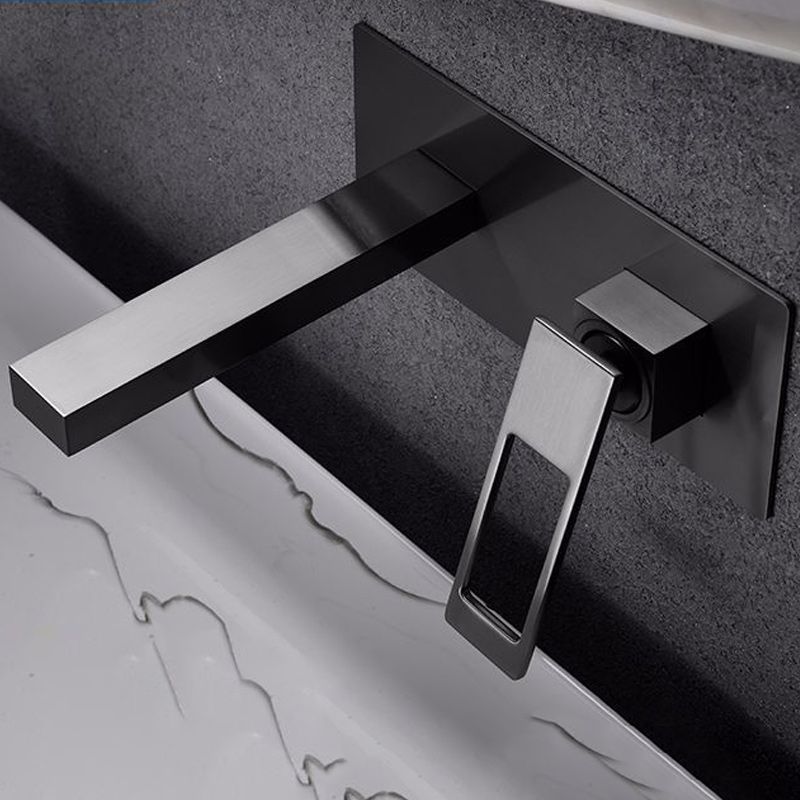 Two Hole Wall Mounted Bathroom Faucet Cubic Modern Design Faucet