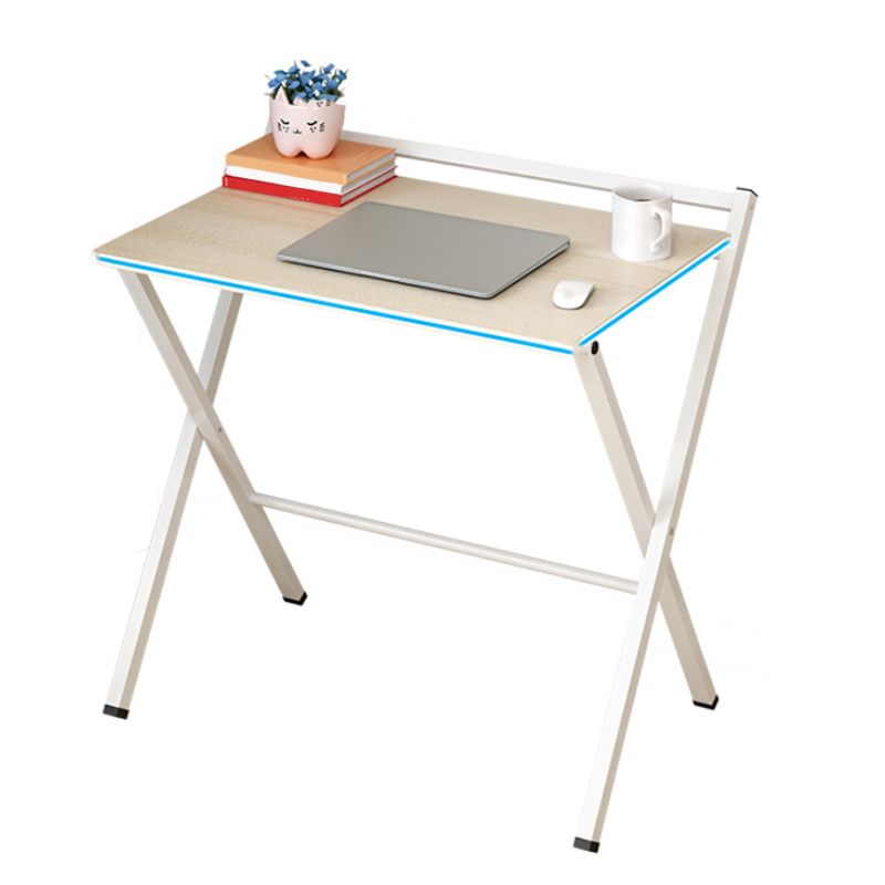 Foldable Home Wood Writing Desk with Storage Shelves Lap Desk Multiple Colors Study Desk