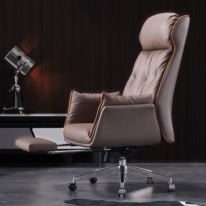 Modern Leather Managers Chair Brown Executive Chair for Office