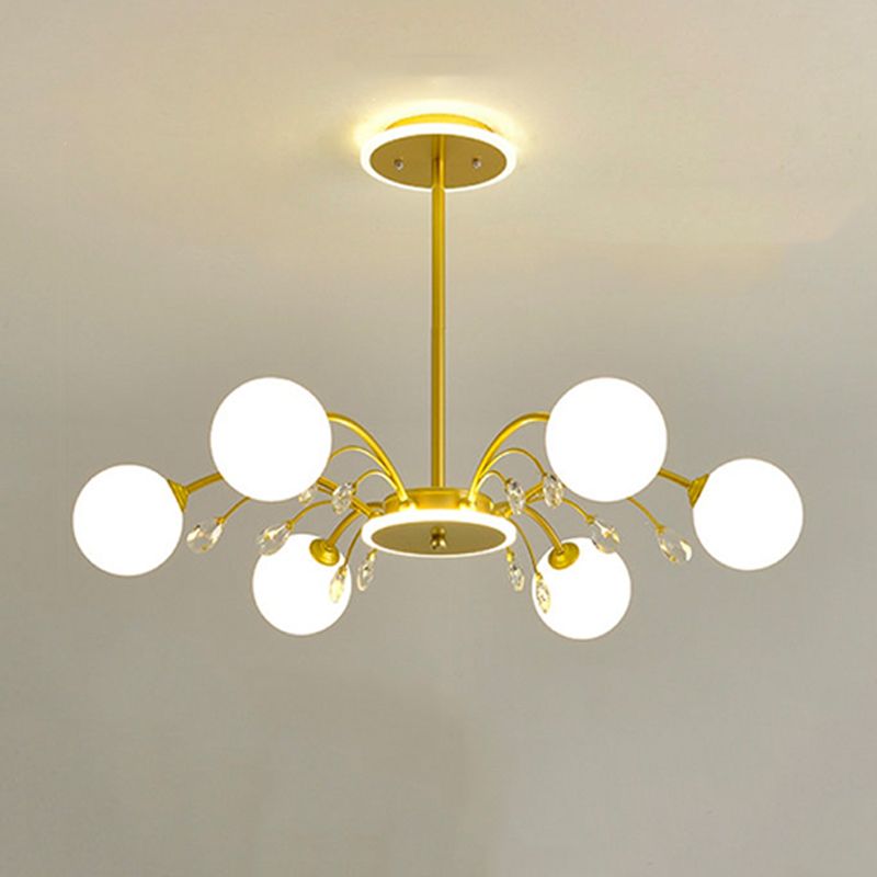 Spherical Shade Pendant Chandeliers Contemporary Glass Chandelier Lighting Fixtures