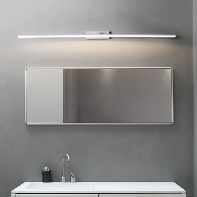 1 Light Strip Wall Sconce Modern Style Metal Sconce Lamp for Shower Room