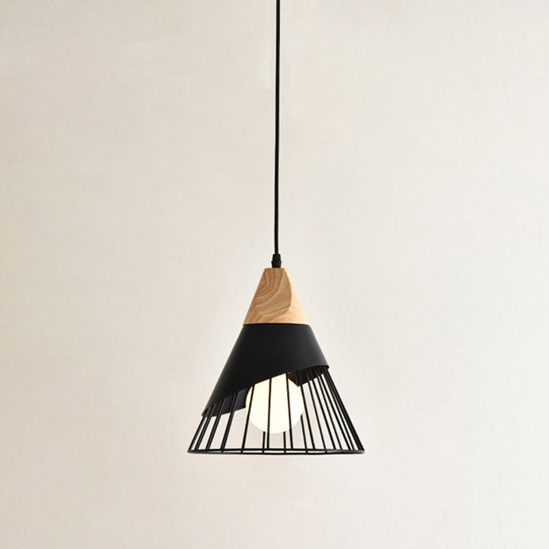 Metal Cone Shade Hanging Lights Modern Macaron Style 1 Head Hanging Mount Fixture for Restaurant