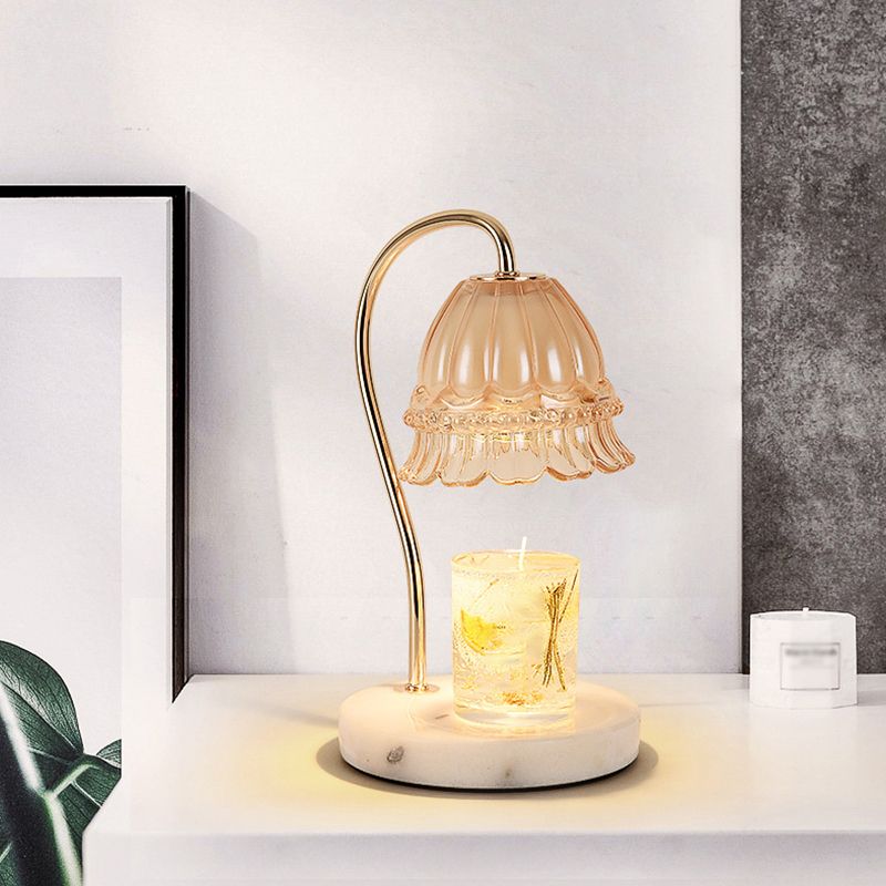 Goldtischlampe Aromatherapie Schmelzen Wachsschisch -Lampe für Schlafzimmer (ohne Aromatherapie)