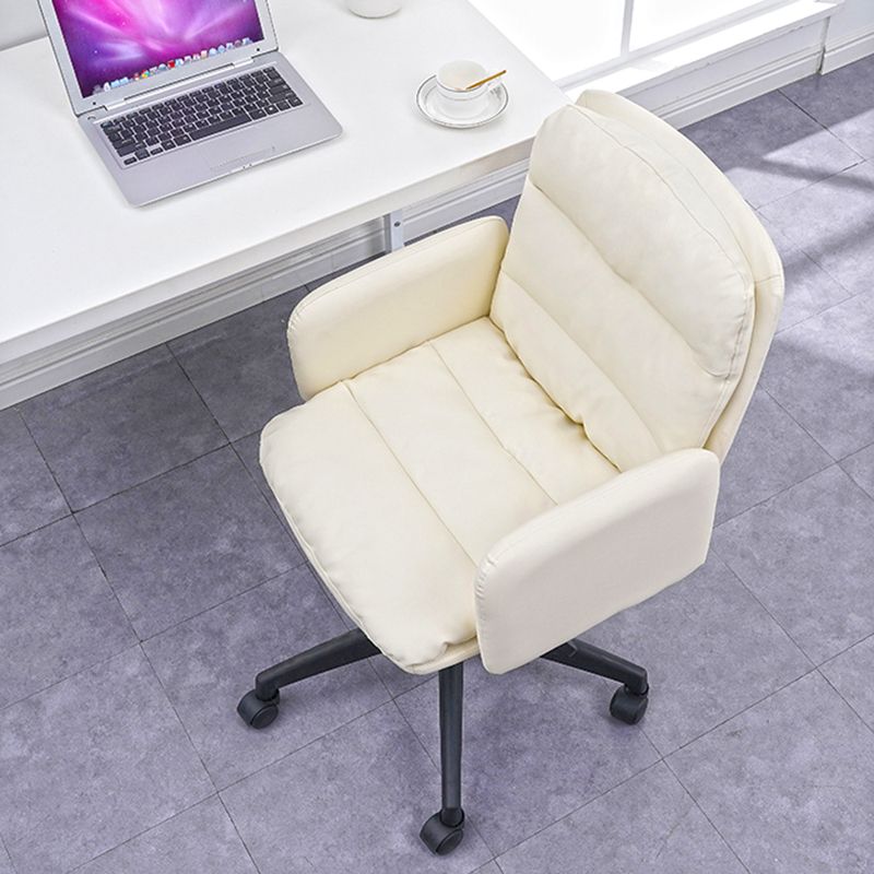 Nylon Frame Modern Desk Chair with Wheels Mid Back Task Chair