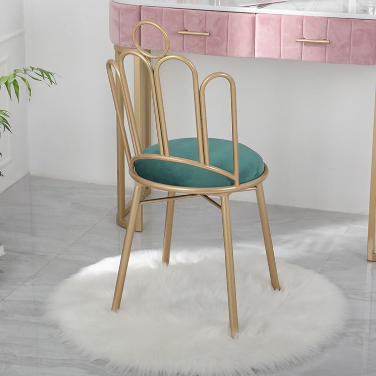 Scandinavian Style Upholstered Armless Dining Chairs Open Back Dining Side Chairs