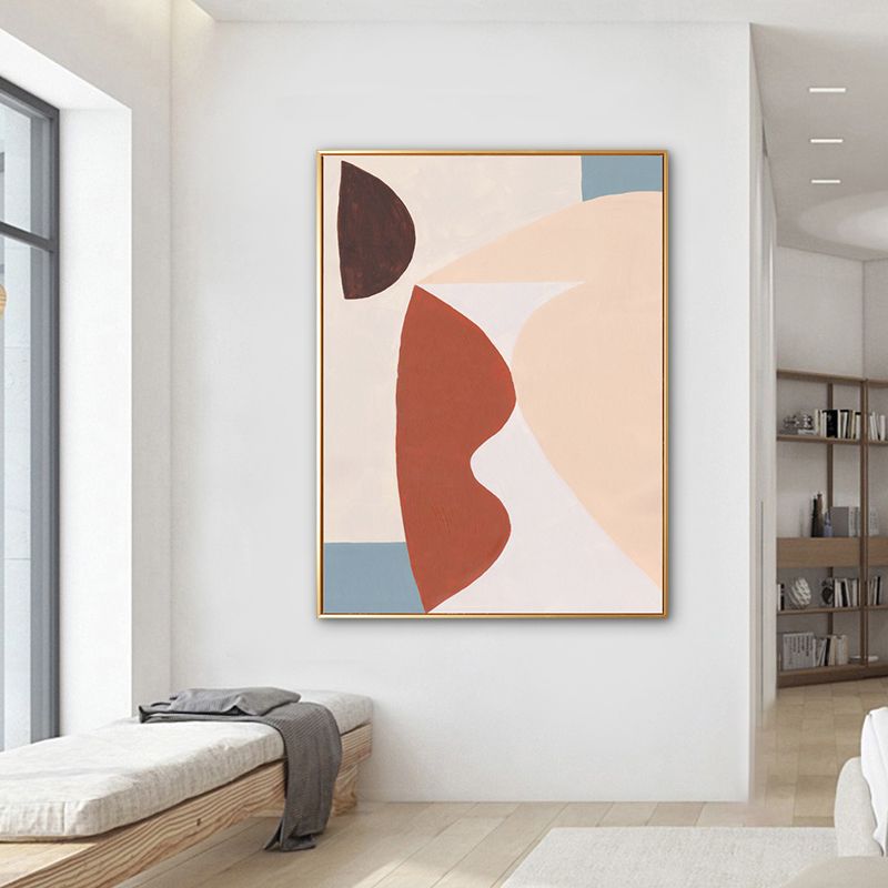 Textured Pastel Art Print Nordic Illustration Abstract Canvas for House Interior