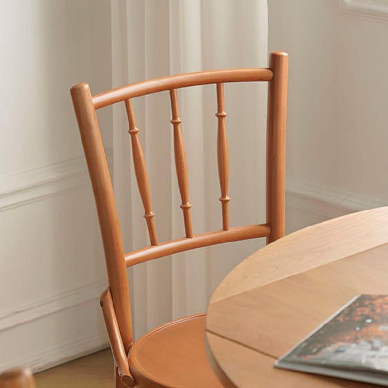 Wood Dining Side Chair Traditional Slat Back Side Chair for Home