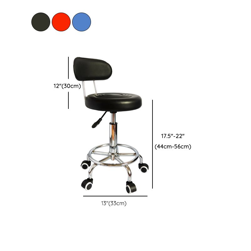 Modern Metal Office Chair Low Back Adjustable Seat Height Desk Chair