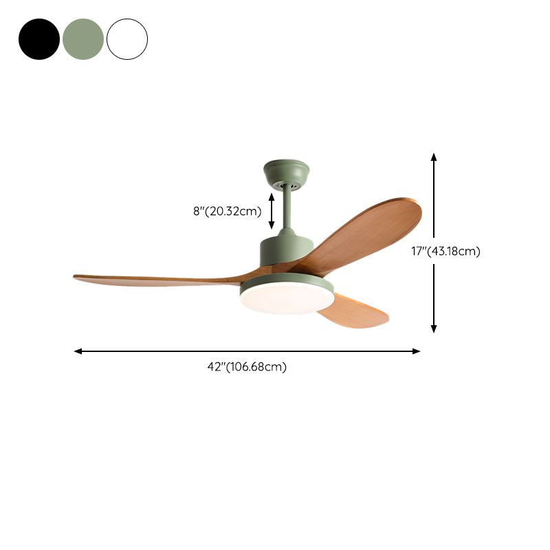 Nordic Style 1-Light Ceiling Fan Lamp Iron Ceiling Fan Light for Bedroom