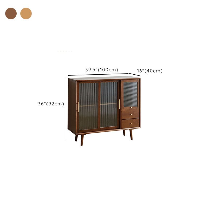 Contemporary Display Stand Beech Storage Cabinet for Dining Room