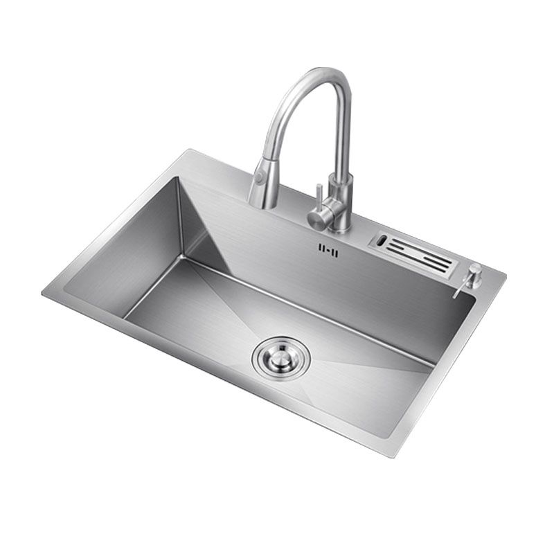 Modern Kitchen Sink Stainless Steel with Accessories and Faucet Kitchen Bar Sink