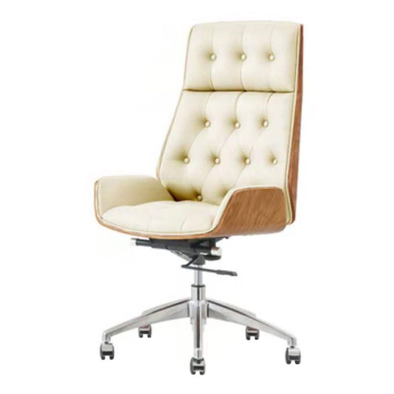 High Back Executive Chair with Metal Frame Contemporary Office Chair with Wheels