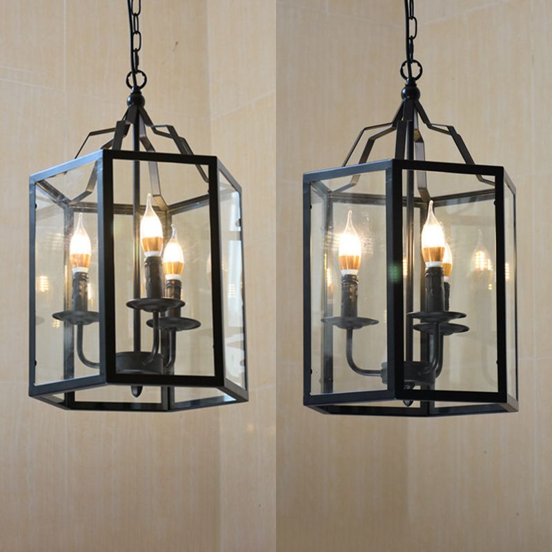 Candle Hanging Ceiling Fixture Industrial Black Metal Ceiling Hanging Light Fixture