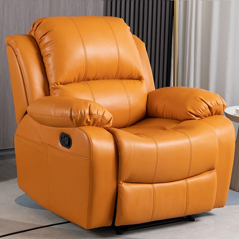 Modern Solid Color Recliner Chair Metal Frame Standard Recliner with Independent Foot