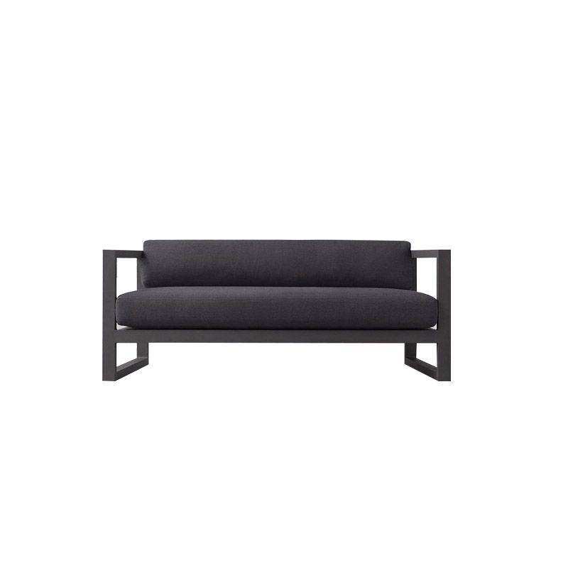 Contemporary Water Resistant Patio Sofa with Cushions Outdoor Patio Sofa