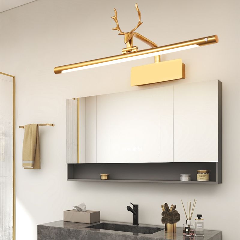 Modern Luxury Style Streamlined Wall Mounted Vanity Lights Metal Vanity Wall Light Fixtures with Antlers