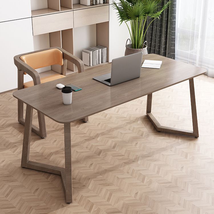 Contemporary Rectangular Writing Desk Wooden Office Desk for Bedroom