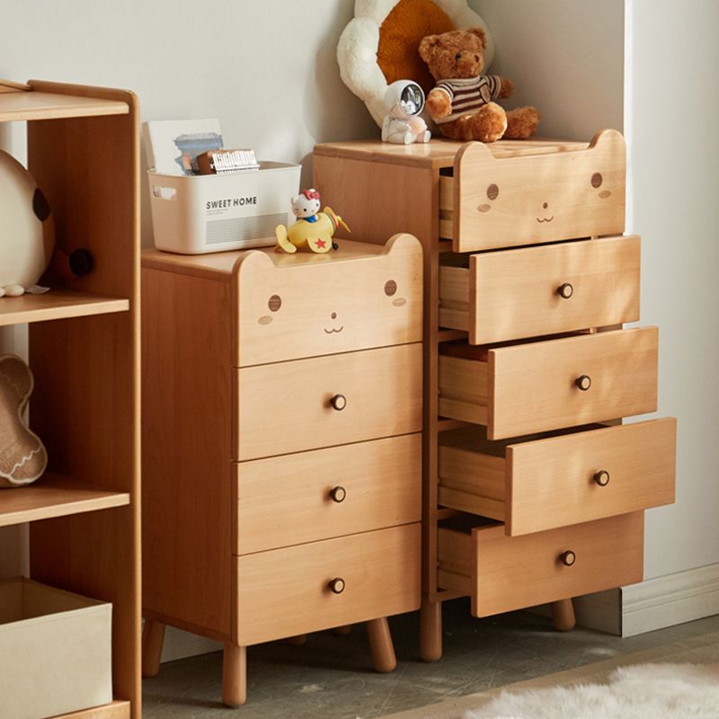 Solid Wood Kids Vertical Dresser Nordic kids Dressers with 3 Drawers