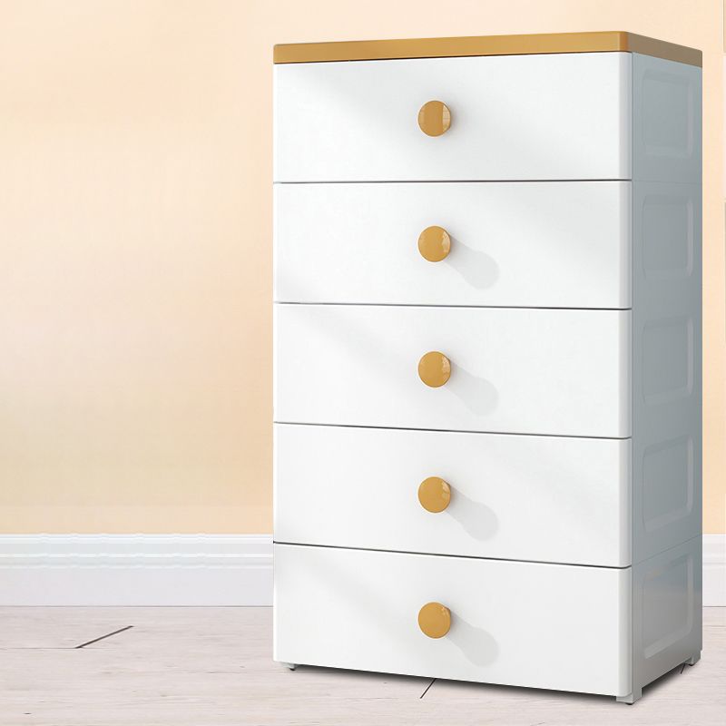 Contemporary Vertical Chest Plastic Chest with Drawers for Bedroom