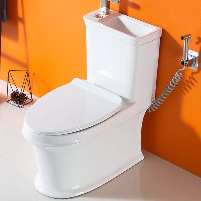 Modern Ceramic Toilet Bowl Floor Mounted Urine Toilet with Seat for Washroom