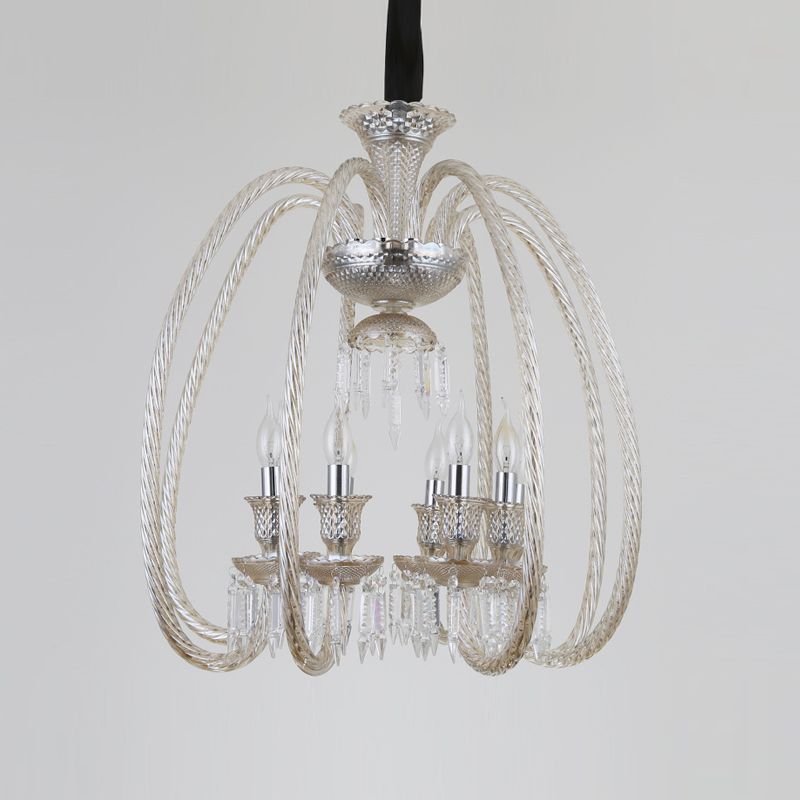 Lustre de style rustique luminaire luminaire cristal chandelier suspendu