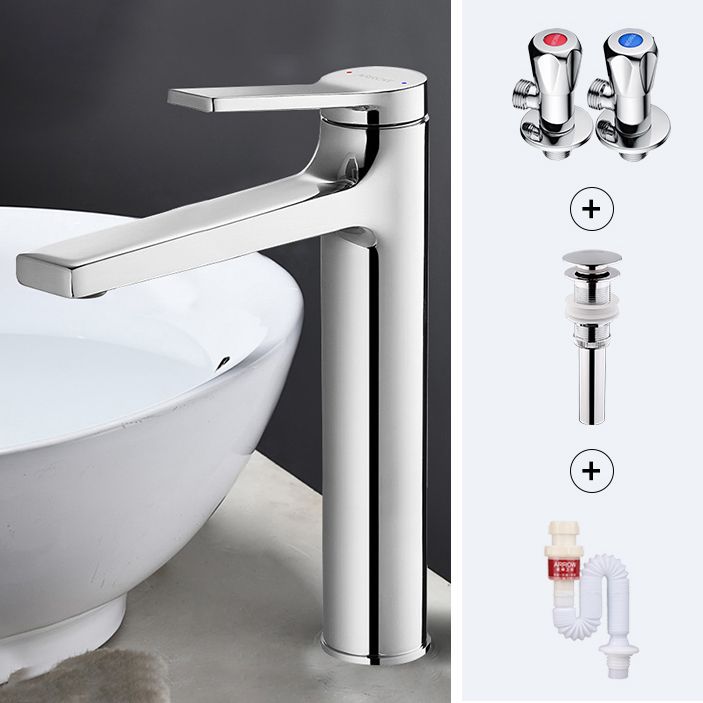 Modern Bathroom Sink Porcelain Square Vessel Lavatory Sink with Pop-Up Drain