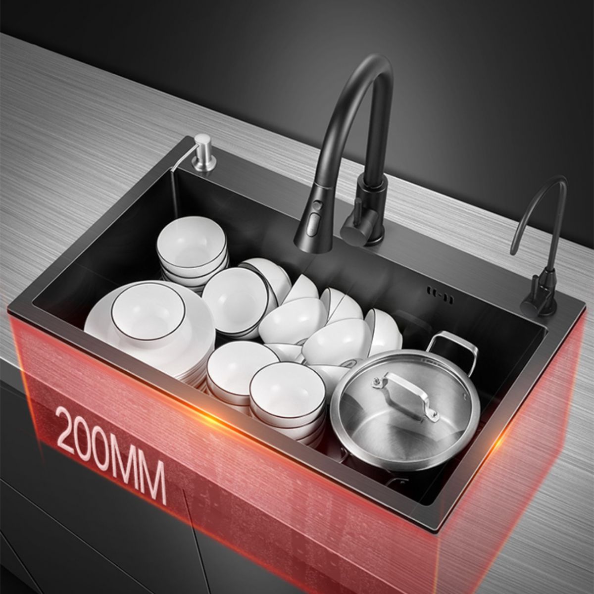 Modern Style Kitchen Sink Stainless Steel Noise-cancelling Design Kitchen Sink