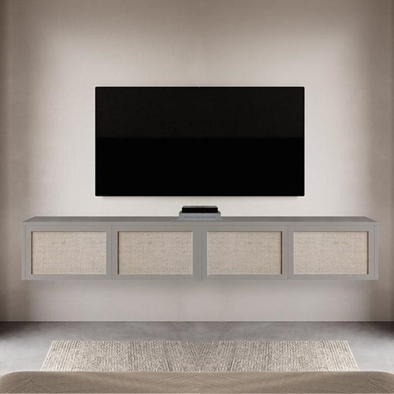 Scandinavian Wood TV Stand Console Wall-mounted TV Media Stand for Living Room