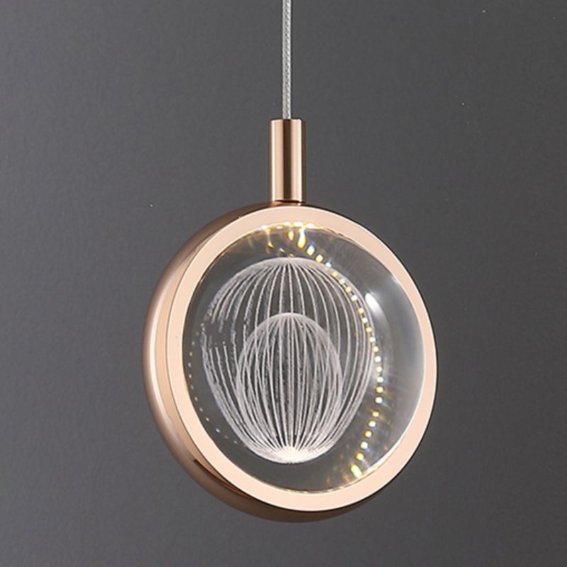 Modern Style Creative Hanging Light Crystal Shade Pendant Lighting Fixture